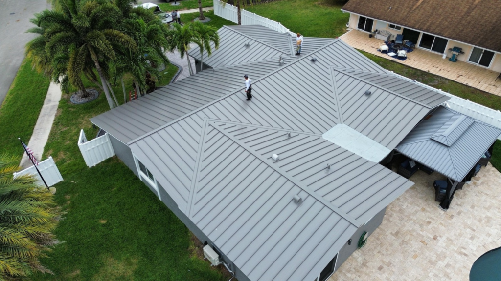 roof replacement estimate being calculated for a residential home in Florida