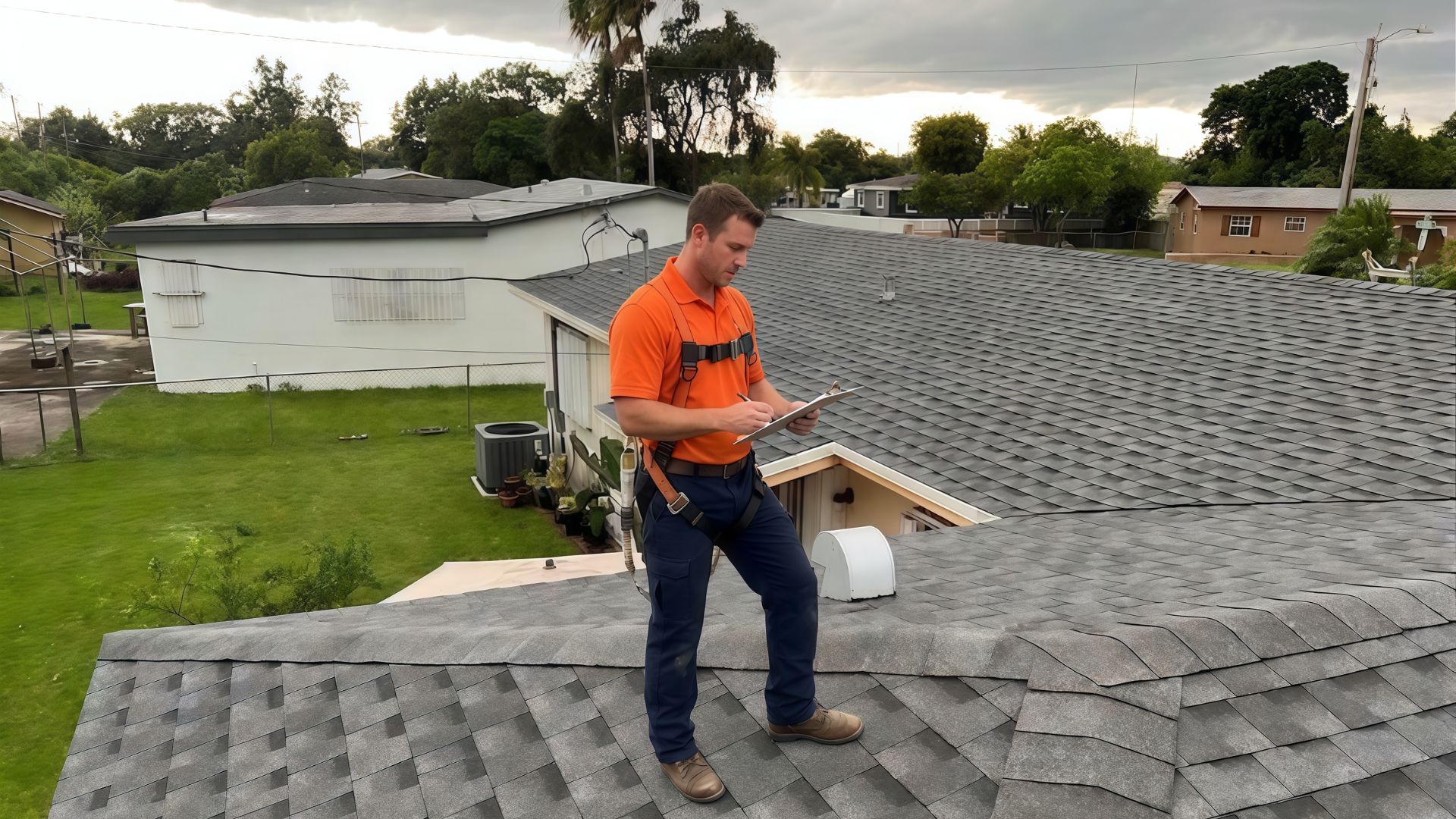 Roof Repair Near Me showing early wind damage before roof leaks start