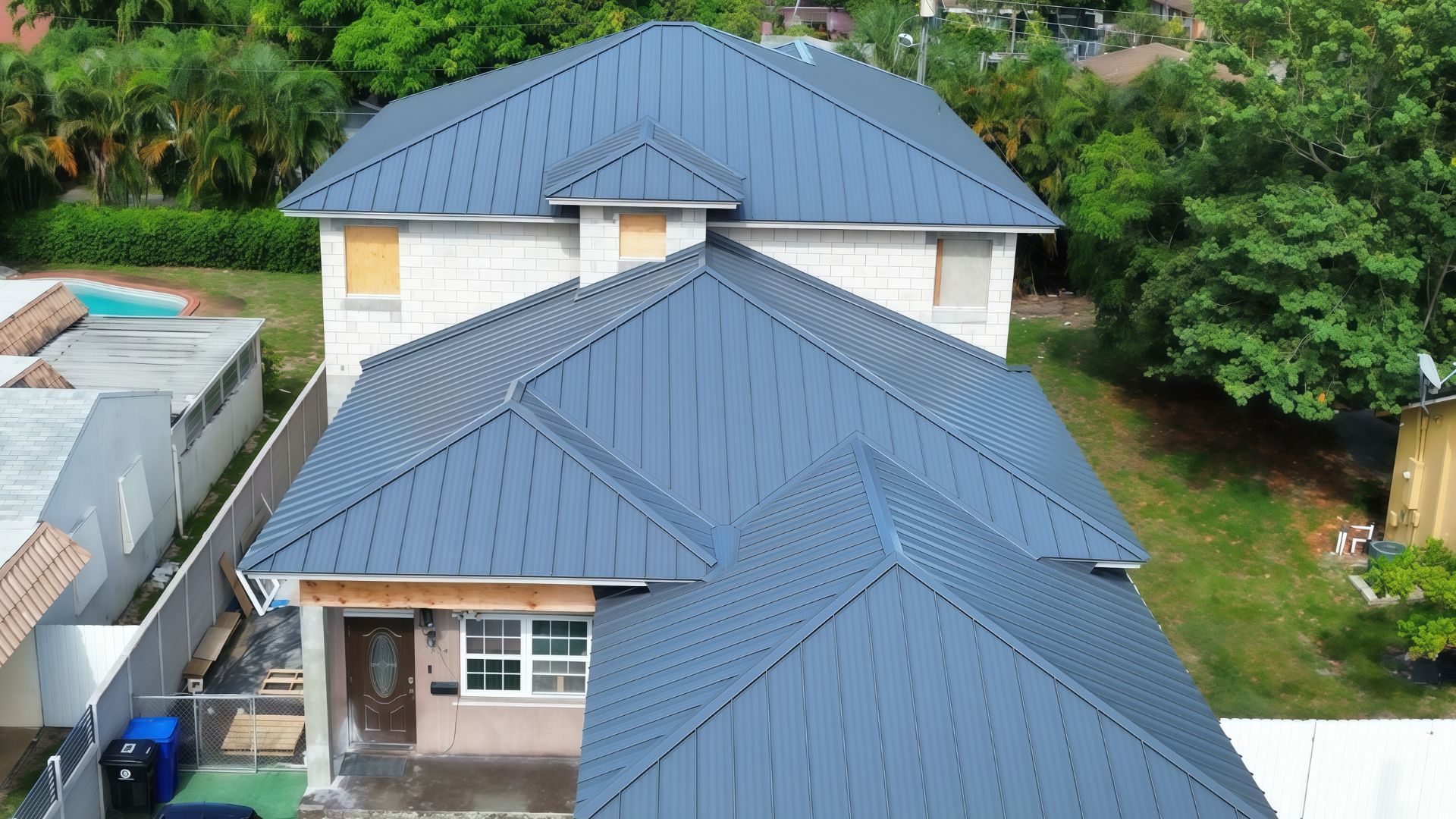Roof replacement showing hidden roofing system components before installation