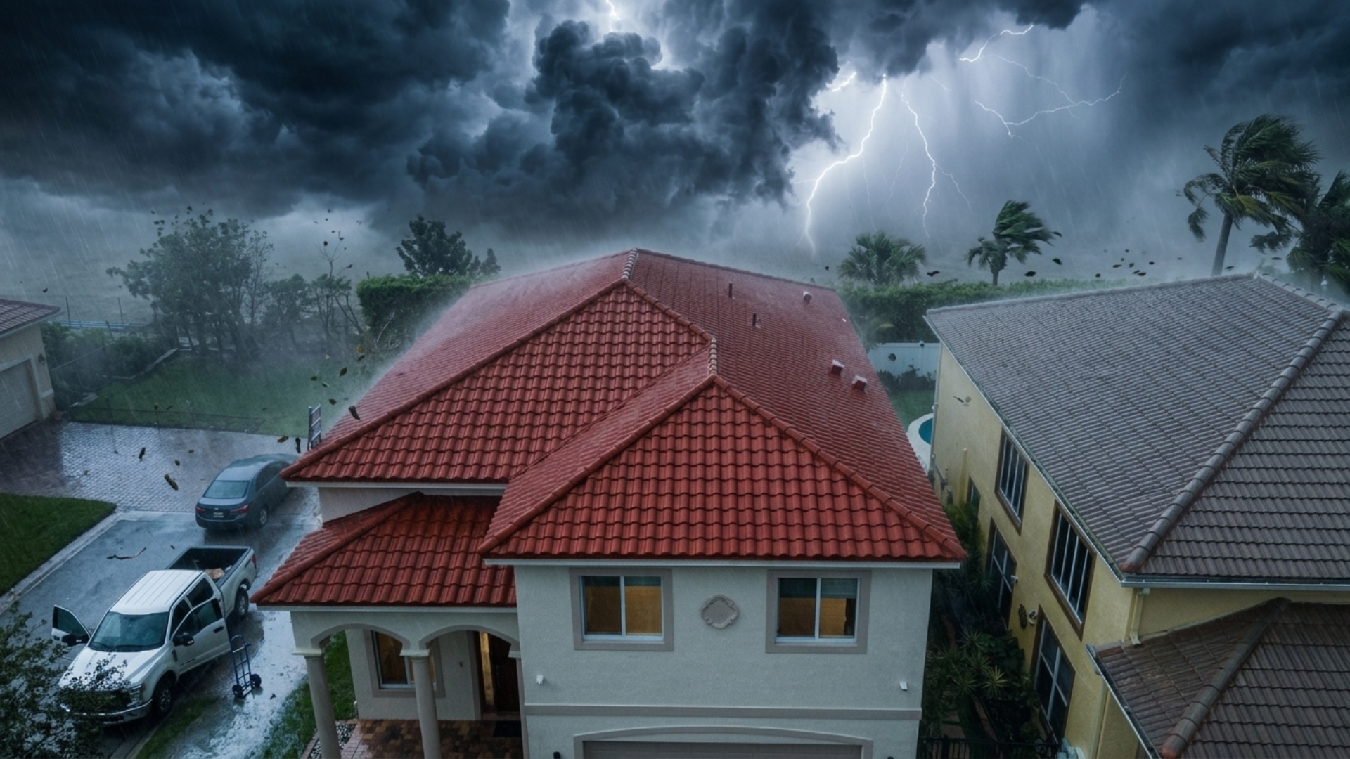 Storm Damage Roof Repair showing roof damage that worsened due to delayed repairs