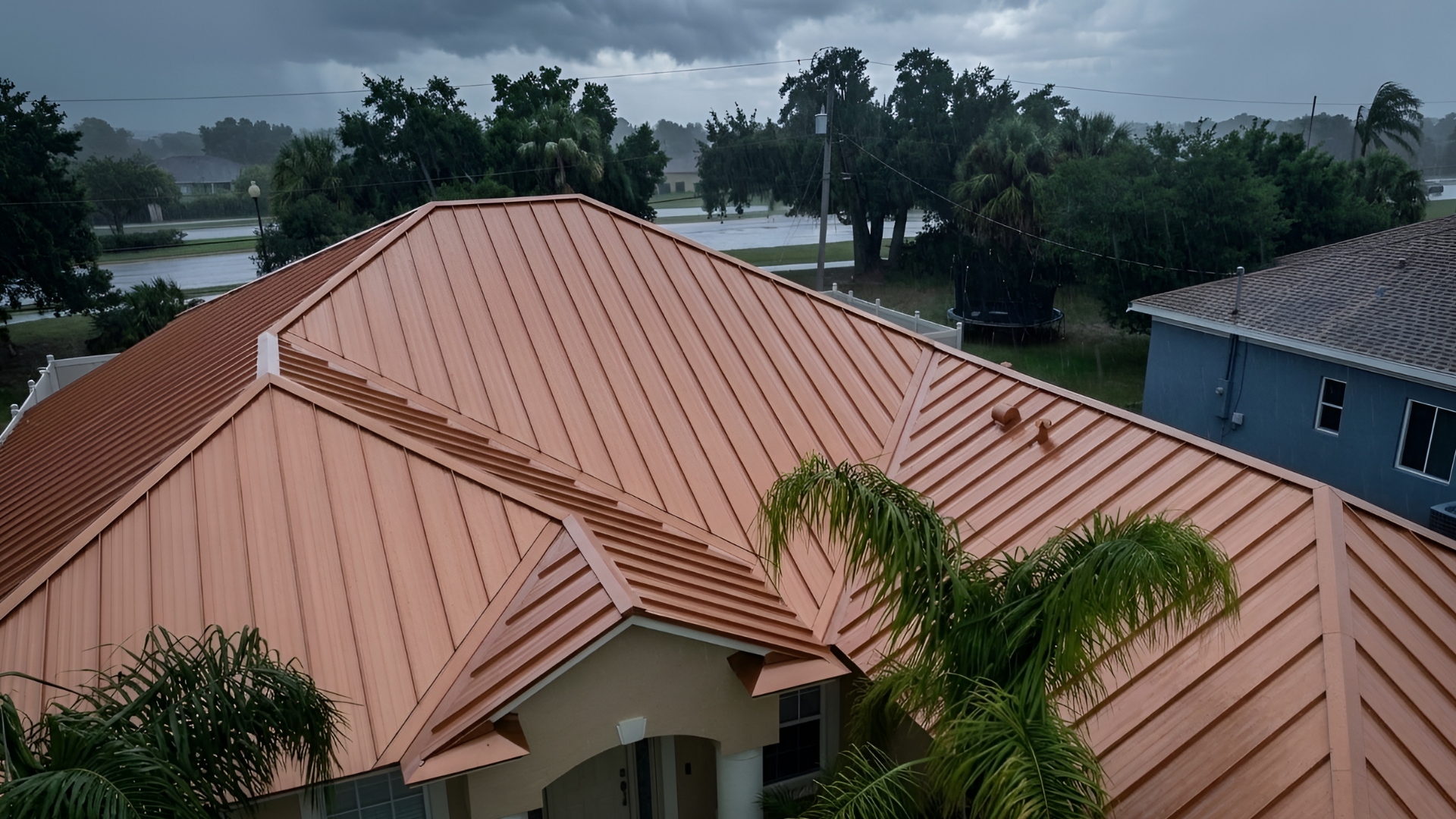 Wind uplift roof damage during Florida hurricanes