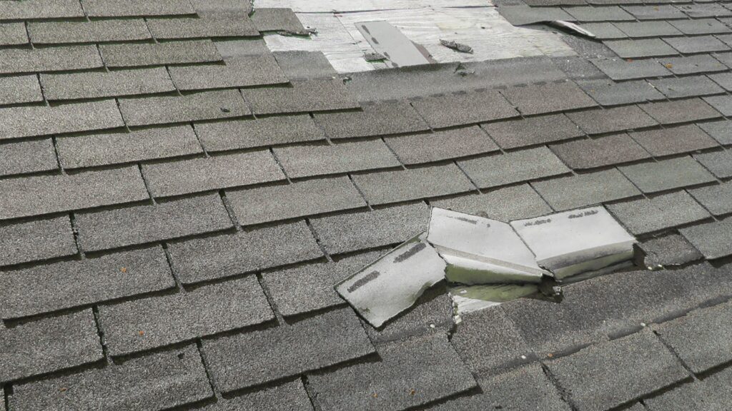 Storm damage roof repair inspection after severe weather in Florida